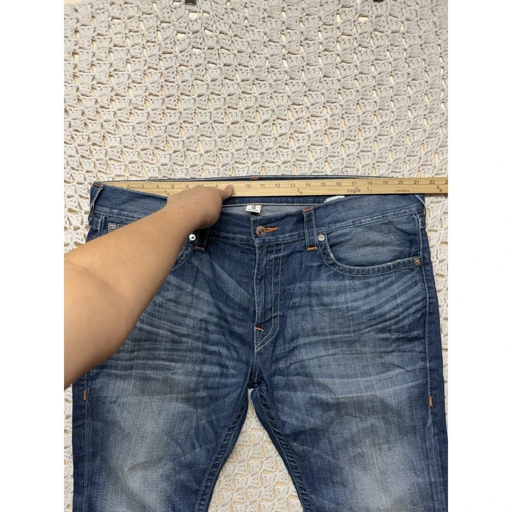 True Religion‎ Jeans Mens Tag 40 Fits W42 L33 Blue Denim Skinny Flap Mesh